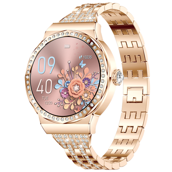 Diamond strap women smart watch IP68 waterproof 1.27 inch screen